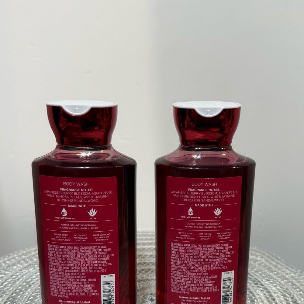 BBW Japanese Cherry Blossom Body Wash Set of 2 NWT - Picture 2 of 2